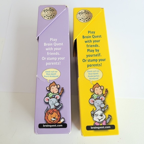 Brain Quest Smart Preschool & Kindergarten Cards Quiz Decks TWO - Picture 2 of 5